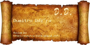 Dumitru Dóra névjegykártya